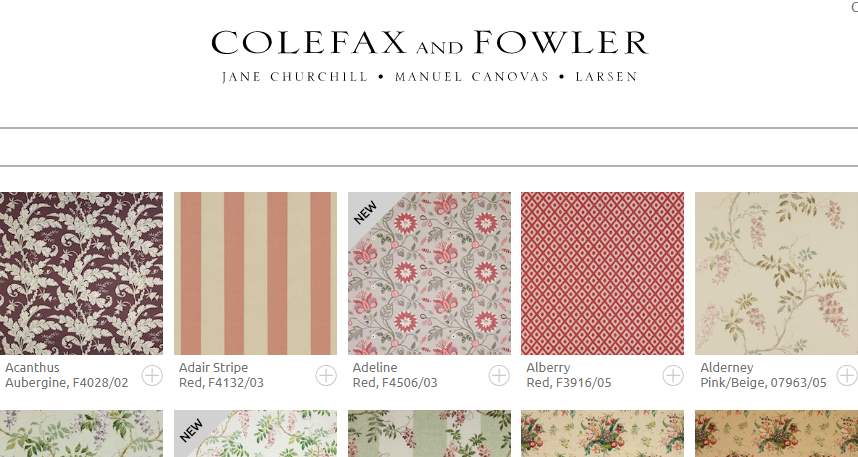 Homepage Dekostoffe von Colefax and Folwer