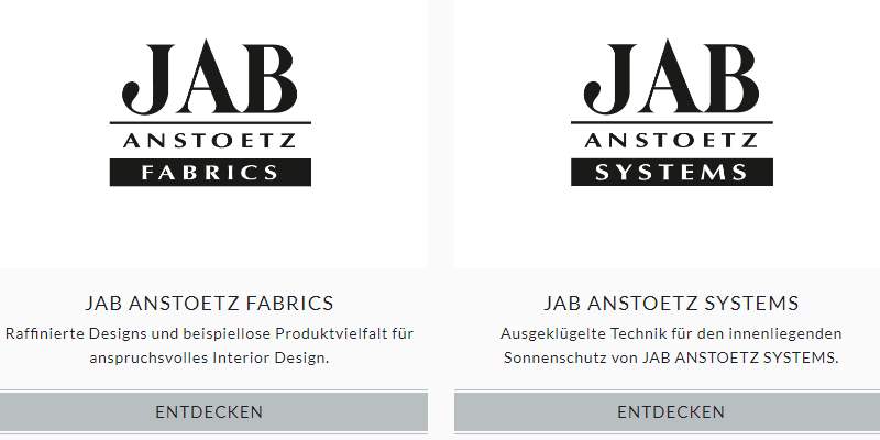 Homepage Dekostoffe von Jab Anstoetz