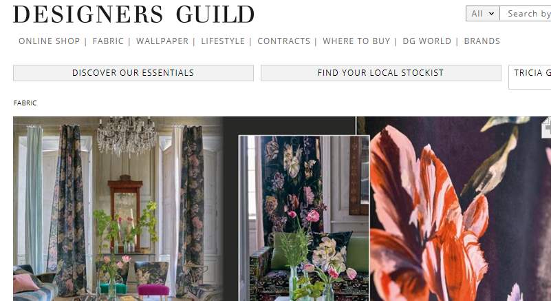 Homepage Dekostoffe von Designers Guild