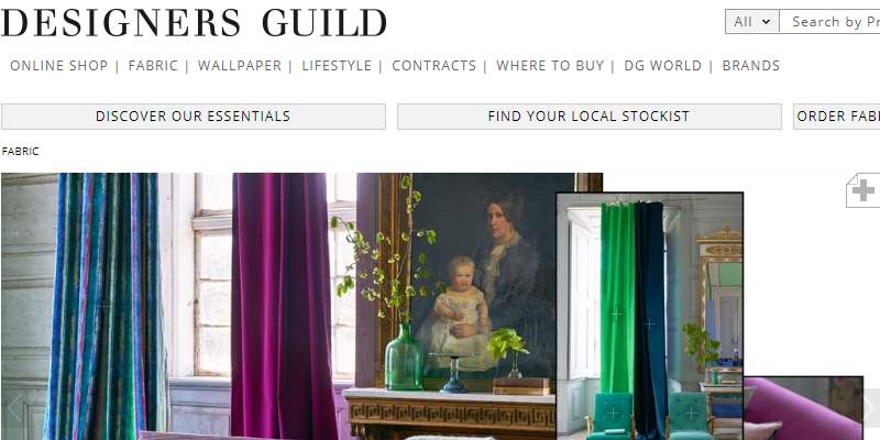 Homepage Dekostoffe kaufen von Designers Guild