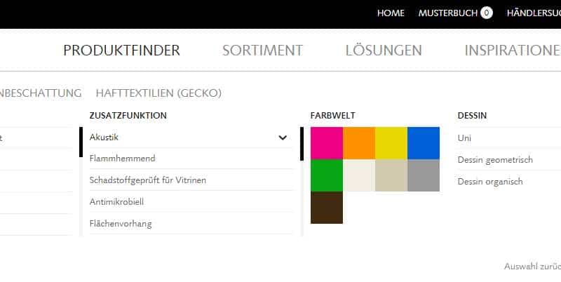 Homepage Dekostoffe von Creation Baumann