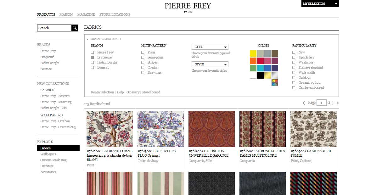 Homepage Dekostoffe kaufen von Braquenie