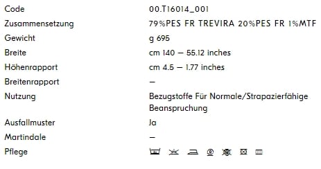 Bezugsstoff-Streifen-Millennio-Dedar Produkt Info