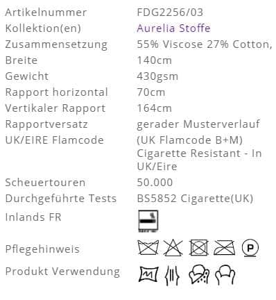 Bezugsstoff-Gemustert-Aurelia-Designers-Guild Pflege