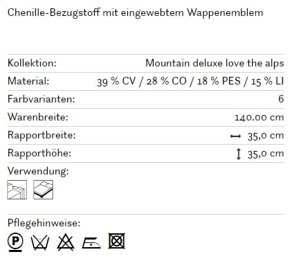 Bezugsstoff gemustert
