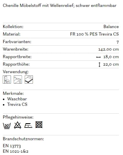 Bezugsstoff gemustert