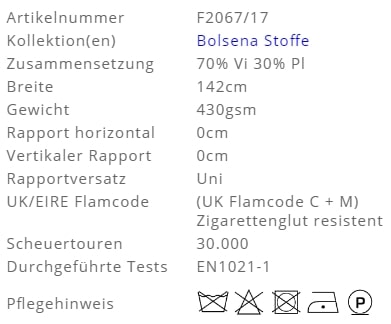 Bezugsstoffe Uni