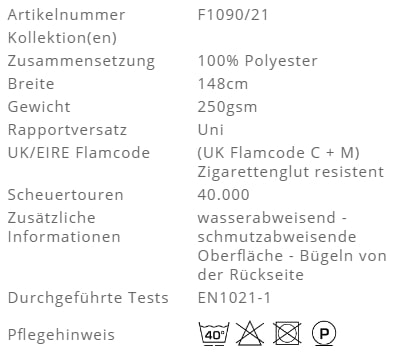Bezugsstoffe Uni