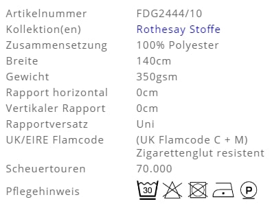 Bezugsstoffe Uni