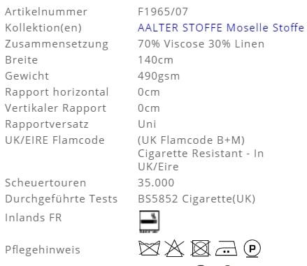Bezugsstoffe Uni