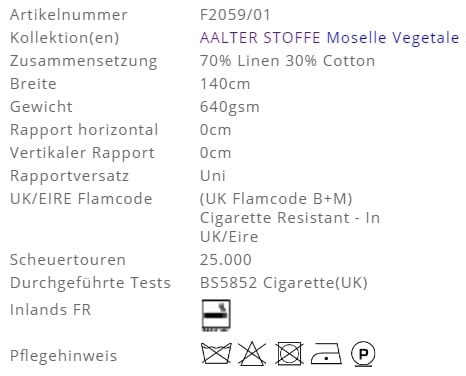 Bezugsstoffe Uni
