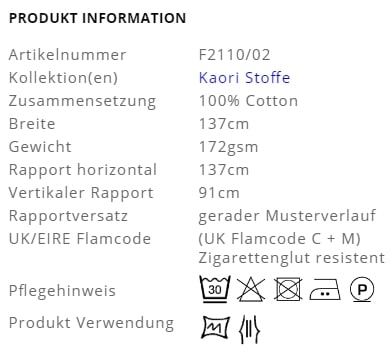 Vorhangstoff mit Blumenmuster