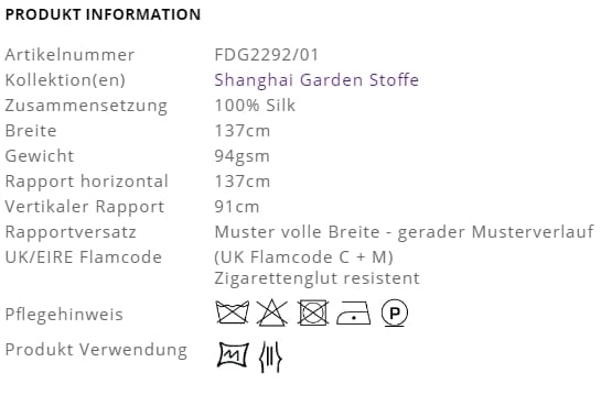 Vorhangstoff mit Blumenmuster