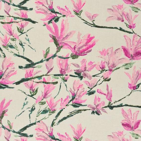 Vorhangstoff mit Blumenmuster
