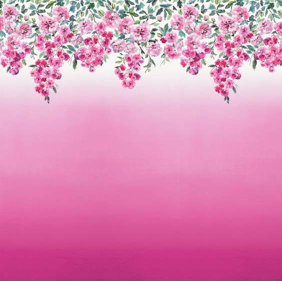 Vorhangstoff mit Blumenmuster