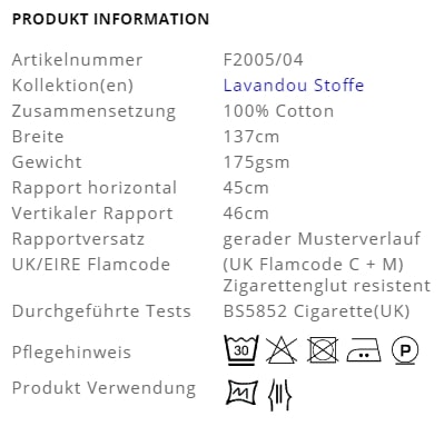Vorhangstoff mit Blumenmuster