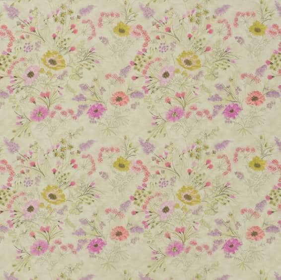 Vorhangstoff mit Blumenmuster