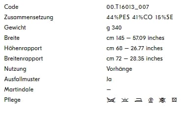 Vorhangstoff-gemustert-Ermitage-Dedar Info