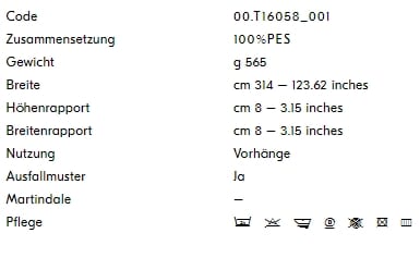 Vorhangstoff gemustert