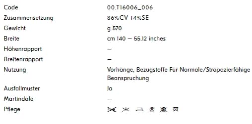 Vorhangstoff-Uni-Bouratino-Dedar Info