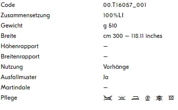 Vorhangstoff-Uni-Panamino-Dedar Info