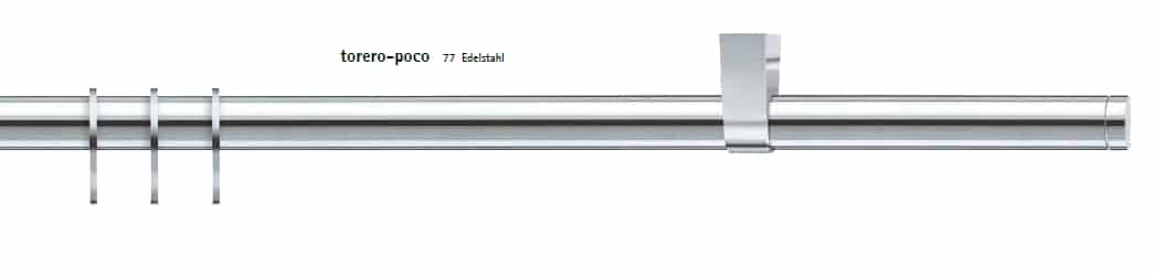 Vorhangstangen Edelstahl rund 16 Torero-poco 77 Edelstahl