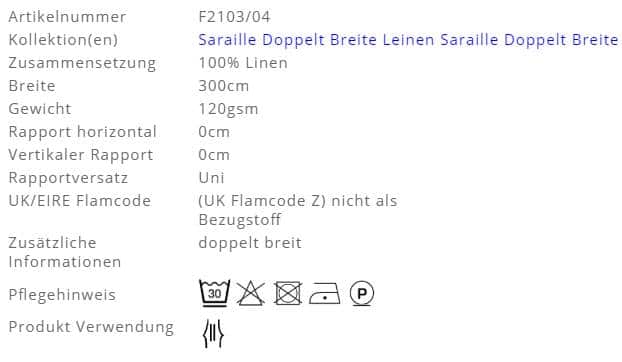 Gardinenstoff-Uni-Faucille-Designers-Guild Info