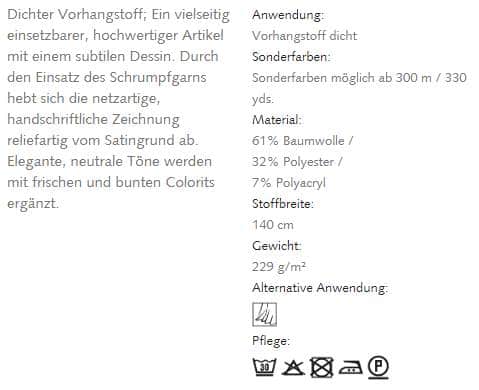 Vorhangstoffe gemustert Creation Baumann Daphne Info
