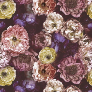Bezugsstoff-Blumen-Le poeme de Fleurs rosewood Designers-Guild