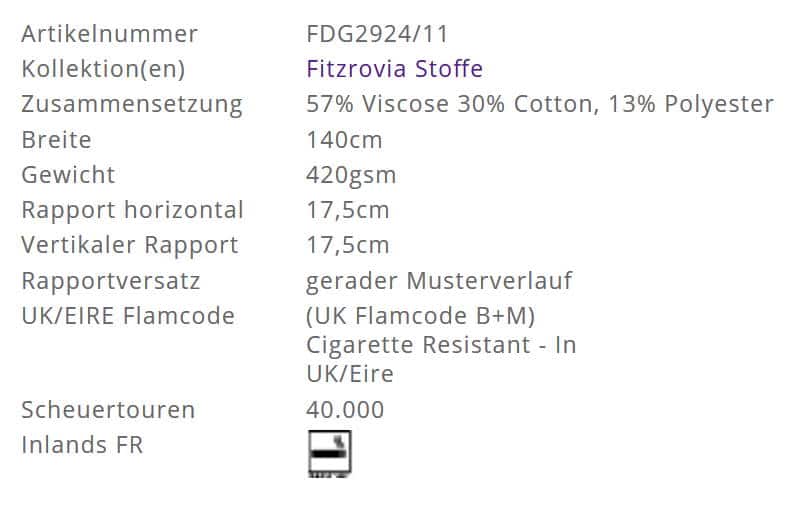 Bezugsstoff-gemustert-Bourlet Rose Designers-Guild Info