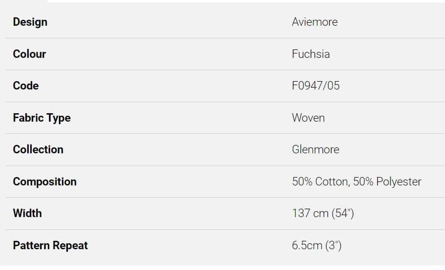 Bezugsstoff-kariert-Aviemore Fuchsia F0947 Clarke-Clarke Info