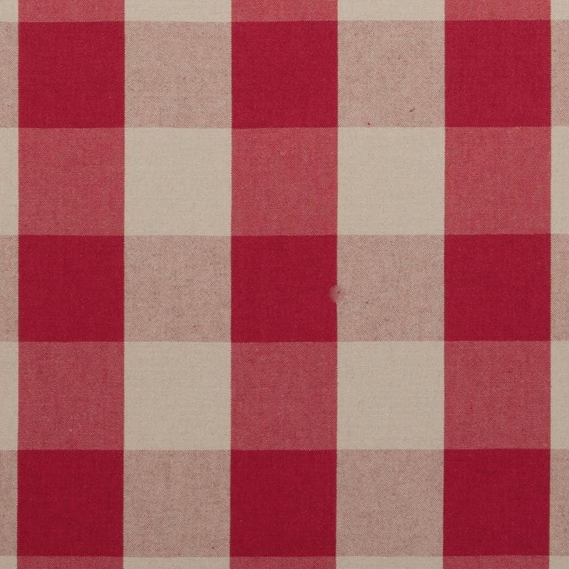 Bezugsstoff-kariert-Sherbourne Poppy F0571 Clarke-Clarke