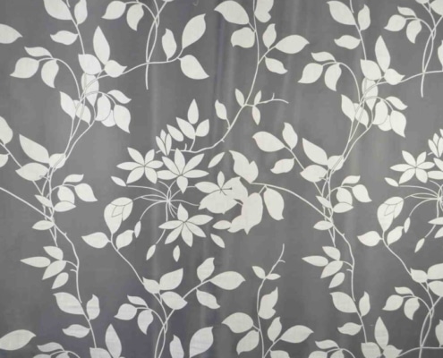Gardinenstoff Blumenmuster Intex La Spezia 01 weiß