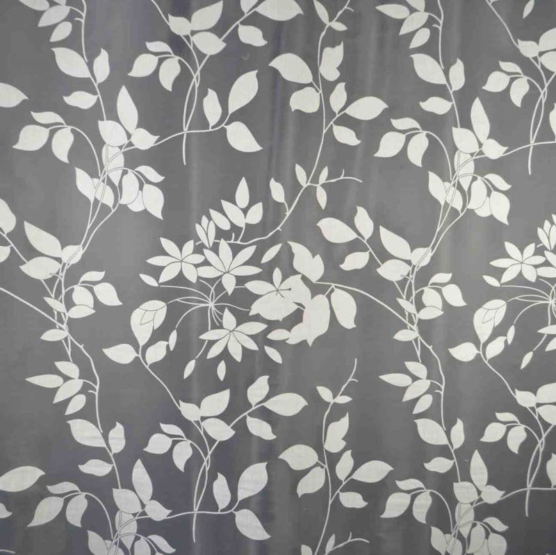 Gardinenstoff Blumenmuster Intex La Spezia 01 weiß