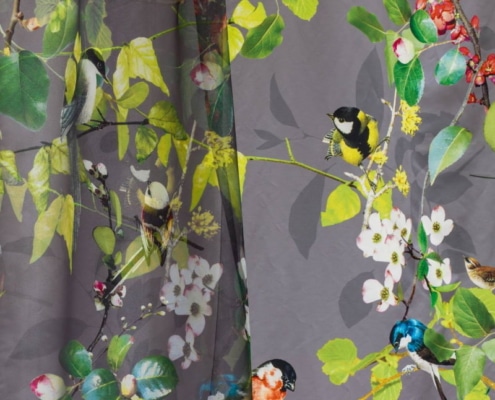 Gardinenstoffe Blumenmuster Creation Baumann OPHELIA VOILE