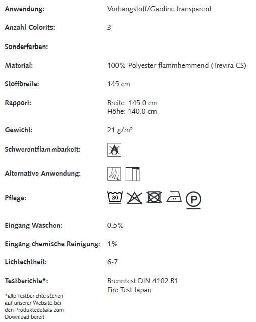 Gardinenstoffe Blumenmuster Creation Baumann SEMIRAMIS Info