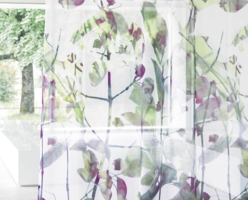 Gardinenstoffe Blumenmuster Creation Baumann VERDENA