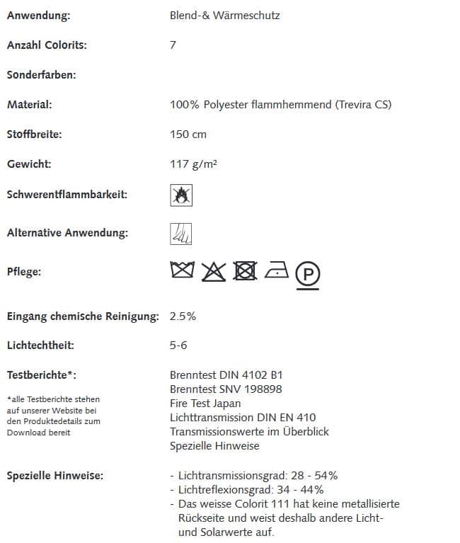Gardinenstoffe Wärmeschutz Blendschutz Guard Creation Baumann 0008760 Info