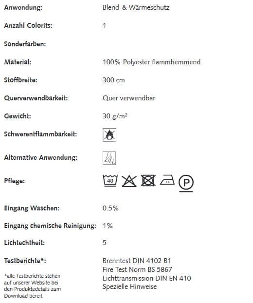 Gardinenstoffe Wärmeschutz Blendschutz STEEL PLAIN Creation Baumann 0100185 Info