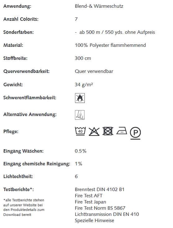 Gardinenstoffe Wärmeschutz Blendschutz STEEL STRIPE Creation Baumann 0100190 Info