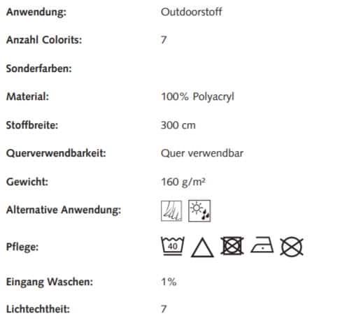 Vorhangsstoff Outdoor Venezuela 0100570-0031 Creation Baumann Info