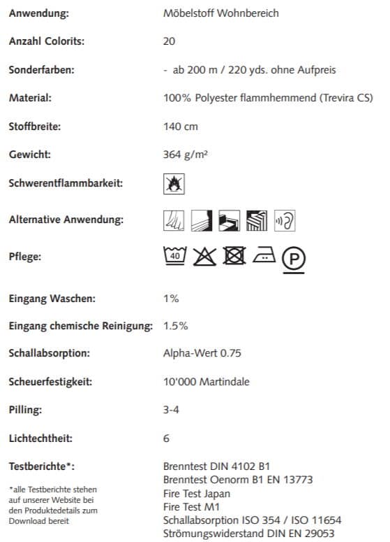 Bezugsstoff Ökologisch Calvaro 0100780-0302 Creation Baumann Info