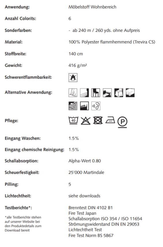 Bezugsstoff Ökologisch Marlon 0100161-0255 Creation Baumann Info