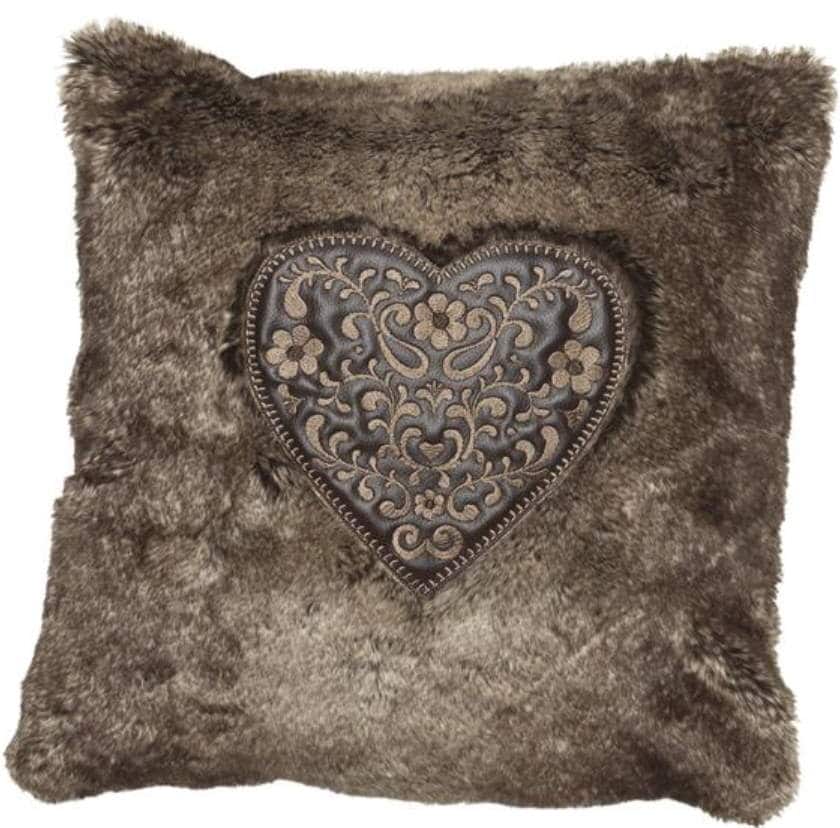 Romantische Herzkissen Sweet Heart 149 braun