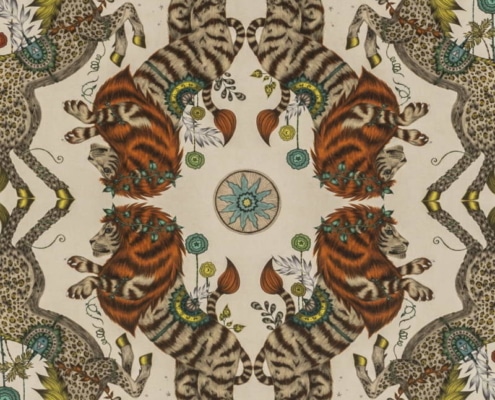 Bezugsstoff-gemustert-Shipley-Caspian Gold Linen F1488-01 Clarke-Clarke
