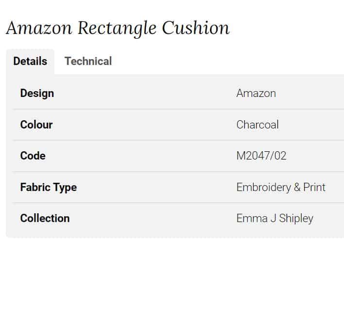 Clarke Clarke Amazon Rectangle Cushion braun M2047-02 Info