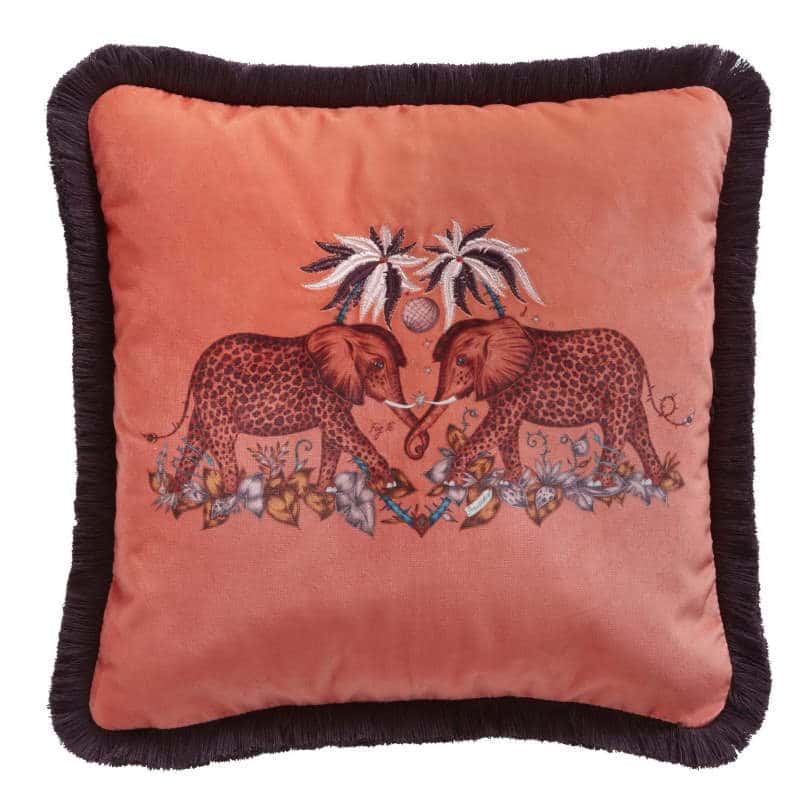 Clarke Clarke Zambezi Flame Square Cushion rosa M2051-03