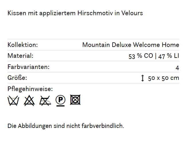 Hirschkissen Platzhirsch weiss 110 Info