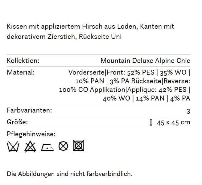 Hirschkissen Weidmann dunkelbraun 171 Info