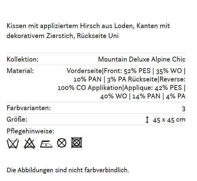 Hirschkissen Weidmann dunkelbraun 171 Info